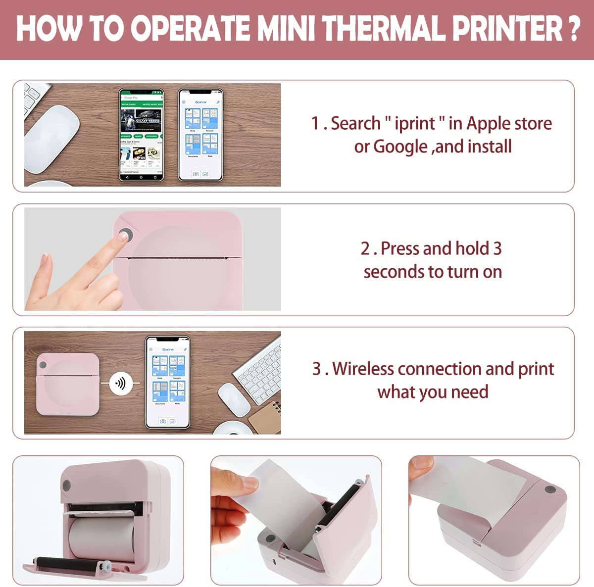 LumiNote HD Thermal Mini Printer